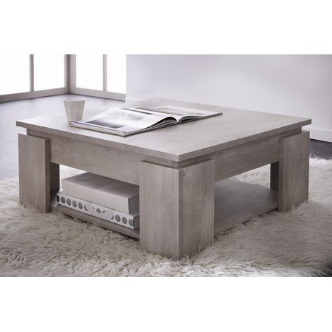 Table basse contemporaine chêne champagne Guerda (1/5)