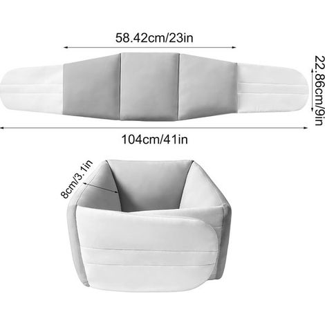 Oreiller de Soutien Lombaire  Oreiller de Sommeil Doux et Enveloppant – Coussin Ergonomique pour Soulager le Mal de Dos au Lit, Canapé et Voiture (1/5)
