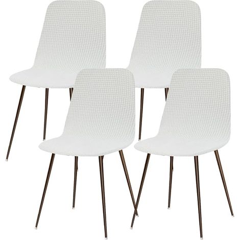 Stretch Chair Covers Modern Washable Universal Kitchen Home Kitchen Decor Jacquard White