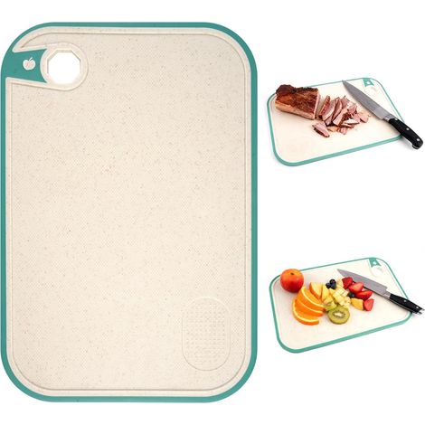 Planche a Decouper Plastique, 30x20cm Planche à Découper de Cuisine, Planche à découper avec Rainure Presse-ail, Antidérapante Planches Cuisine, Passe au Lave-vaisselle, pour Viande Fruit Légume (1/5)