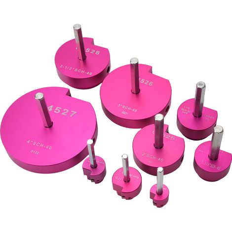 PVC-Rohrreibahle, Rohrverbindungswerkzeug, Rohraufweiter, 9-teilig – Rosenrot