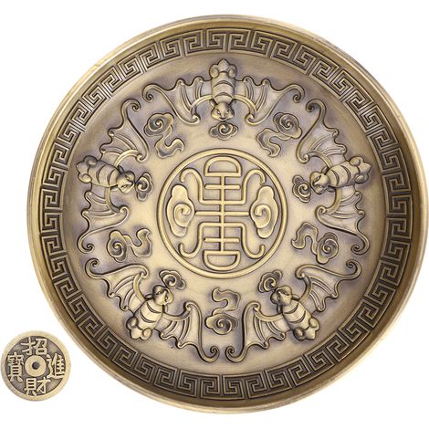 Porte-encens à cinq brûleurs d'encens en bronze et zinc, idéal pour le culte à domicile. (1/5)