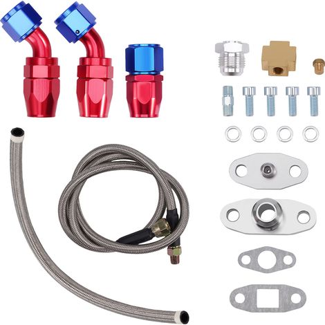 Huile Refroidi Ligne Turbo Oil Feed Retour Conduite de Vidange pour T3 T4 T70 (1/5)
