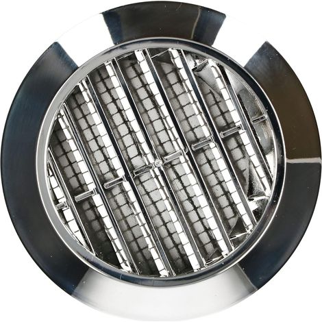KOTARBAU Grille d'aération chromée ronde diamètre 70 mm avec moustiquaire (1/5)