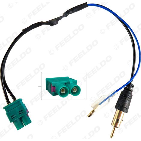 Adaptateur d'antenne radio double tête FAKRA R compatible avec les modèles Volkswagen, adaptateur d'antenne FM avec amplificateur.
