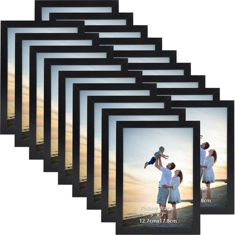 Bilderrahmen 13x18cm 18er Set für Wand und Tisch Schwarz EYMPEU (1/5)