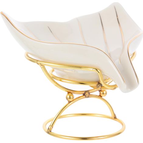 Ceramic Soap Dish with Mermaid Fin Design for Bathroom Soap