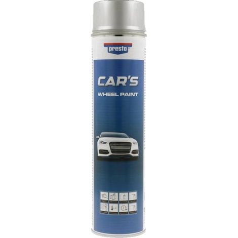Bombe de peinture - Argent - Jantes - Base nitro combiné - Séchage rapide - Car's - 600ml