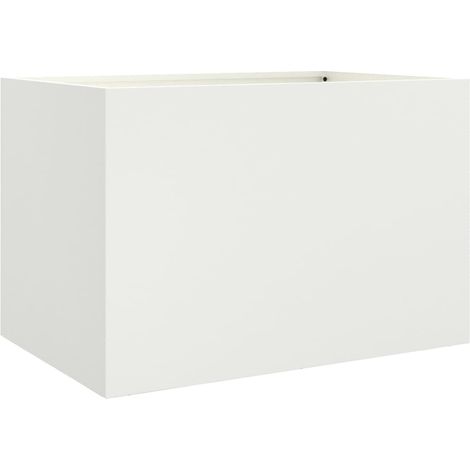 Planter White 62x40x39 cm Steel vidaXL