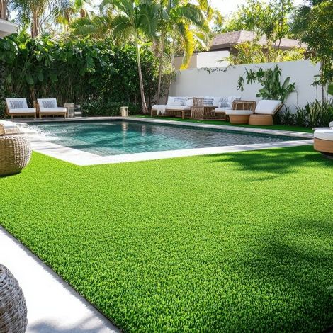 Gazon Synthétique GREEN ECO 25mm - 4Mx20M soit 80m2 - BBE (1/5)