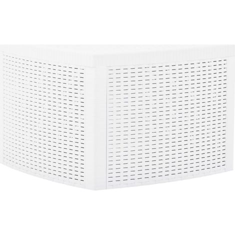 Mesa auxiliar de plástico blanco 54x54x36,5 cm vidaXL