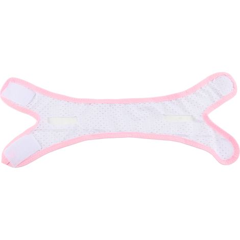 Lot anti-ronflement mentonnière amincissante visage mesh respirant soutien mâchoire bande couverture bord rose (1/5)