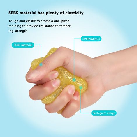 Boule de massage main SEBS, 3 pièces, pentagramme antistress, exerceur de préhension pour enfants et adultes, soulage le stress, entraîneur de grip (1/5)
