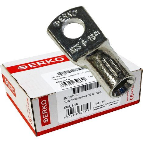 KCS CU Rohrösenanschluss 16 mm M6 50 Stück