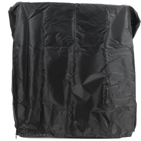 Housse de machine à laver 210D Oxford argenté imperméable, protecteur anti-poussière pour balcon/séchoir, 74x71x101cm noir.