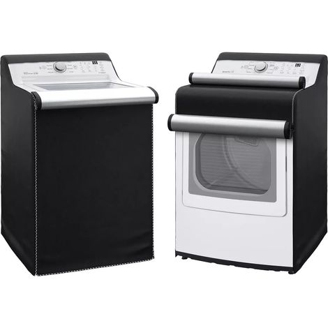1 Housse de protection, polyester imperméable, fermeture éclair et velcro, pour lave-linge à chargement par le haut（Troisième trimestre : septembre） (1/5)