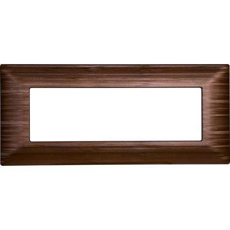 Plaque compatibles Bticino Matix 6 modules plastique couleur bronze satiné (1/2)