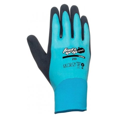 B259/8 GUANTE NYLON RECUBIERTO CON DOBLE RECUBRIMIENTO DE LATEX SIN COSTURAS PU&NTIL - JUBA