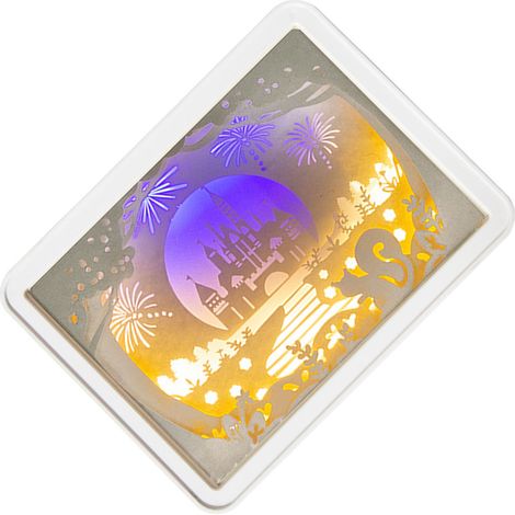 Boîte lumineuse en papier découpé avec une lumière douce et chaude, ambiance romantique, alimentée par batterie USB, lampe en papier découpé 3D, chambre, bureau, fête, modèle 6 (interrupteur manuel). (1/5)
