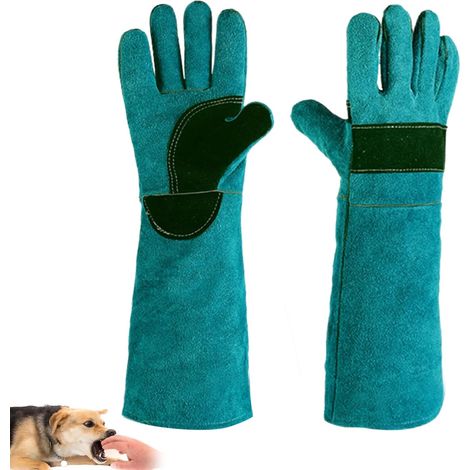 Gants de Protection Anti Morsure,Gants Résistants Aux Morsures D'animaux Verts 45cm (1/5)