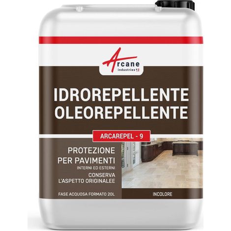 Idrorepellente per travertino esterno e per pavimenti porosi ARCAREPEL - 9 - 20 L (fino a 100 m²)  - ARCANE INDUSTRIES