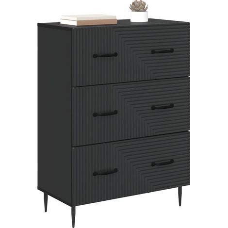 Maison Exclusive - Mobile con Cassetti Nero 66 x 34,5 x 89,5 cm