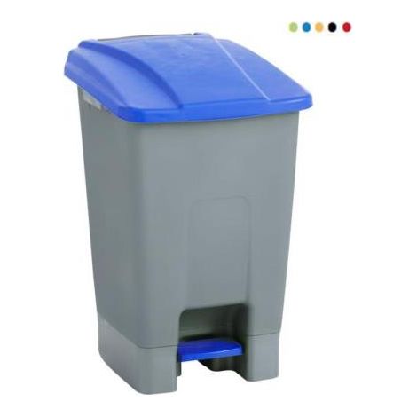 Papelera con pedal MAYA ruedas 70l. negro 4309