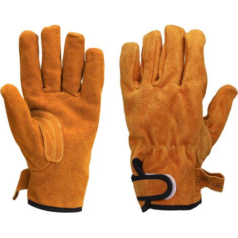 Filiyano-Gants en cuir pour hommes et femmes. Gants pour le jardinage, la soudure, le bâtiment, l'utilisation de tronçonneuses, l'agriculture (1/4)