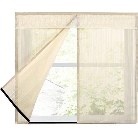 Mosquitera, 80 x 120 cm, rejilla antimosquitos para ventanas, protección magnética para ventanas con cierre de velcro - Crezuo