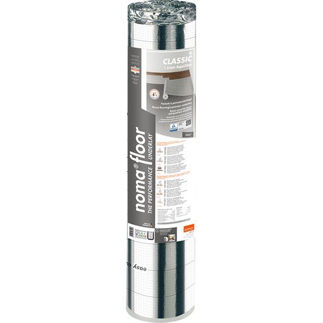 NMC – Sous-couche NOMAFloor Silver Aquastop 25m² – Protection contre l'humidité – Réduction des bruits d'impact – Compatible chauffage au sol