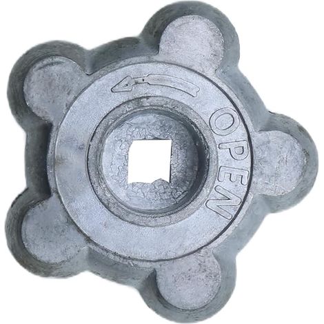 Volant À Cinq Branches De Remplacement en Alliage D'aluminium, Poignée De Vanne Cylindrique, Ouverture De Contrôle 8 Mm (Argent) (1/5)