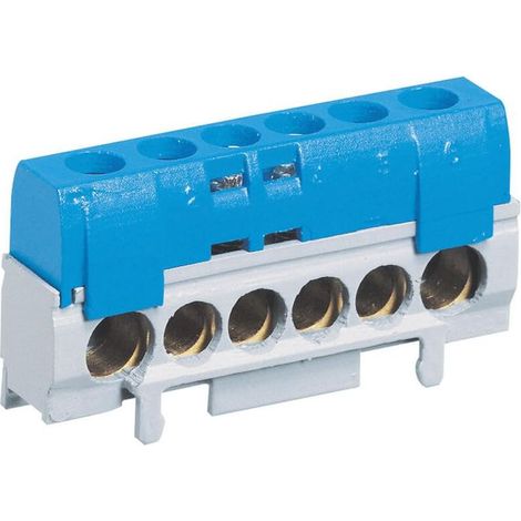 Bornier De Répartition Neutre Clipsable Sur Rail DIN Connexions 35mm² Et 25mm² Matériau PVC
