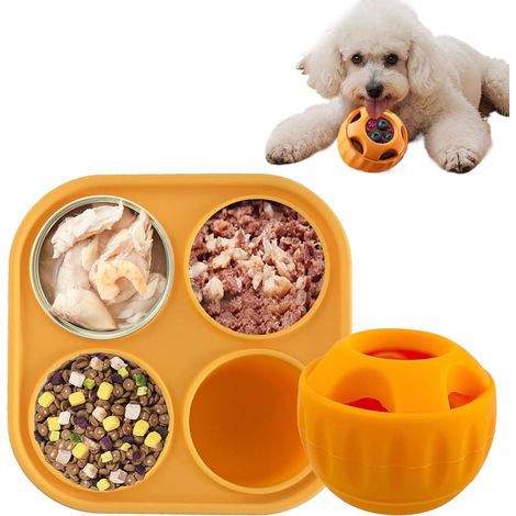 Jouet interactif pour chien - Balle à alimentation lente - (1/5)