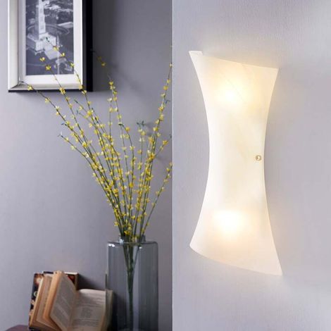 [NEUWERTIG] B-Ware Lindby Wandleuchte Wandlampe Glasleuchte Ebba weiß Glas Metall chrom (1/2)
