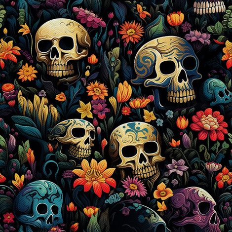 Tela decorativa para exteriores Oxford - Motivo de calavera I DX4847 (1/5)