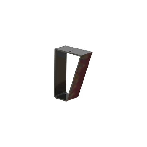 Pata de mueble Cime Flat negra, 4 mm de grosor x 5 cm de ancho x 15 cm de alto CIME (1/5)