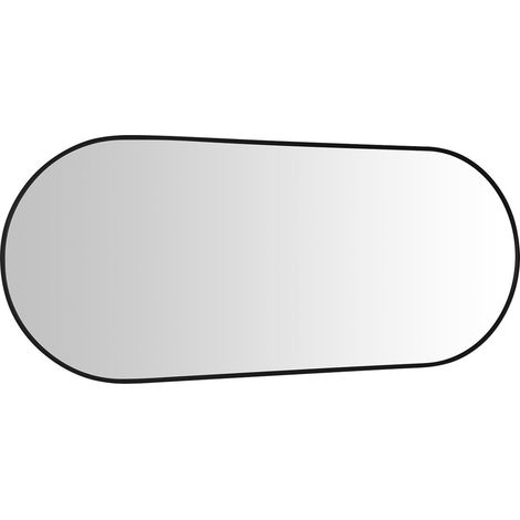 Miroir ovale AROWANA dans cadre 120x50cm, noir mat (1/4)