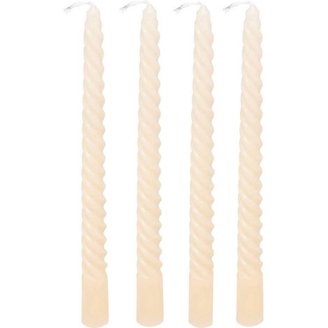 4 velas en palo Twist many marfil 180g - Atmosphera créateur d'intérieur