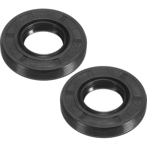 Radial Shaft Seal, 2 Pieces 20mm x 40mm x 7mm TG4 Nitrile Rubber Oil Seal for Bearing Shafts, Engine Oil Pumps, Black (1/5)