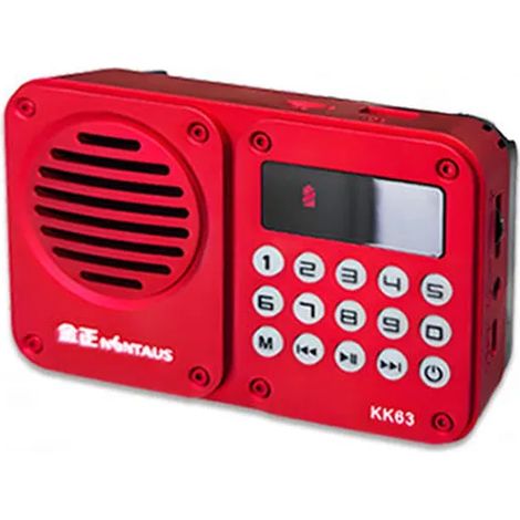 Mini radio FM portable avec boutons rétroéclairés, affichage LED, récepteur radio numérique, haut-parleur Bluetooth sans fil et lecteur de musique carte TF/USB. (1/5)