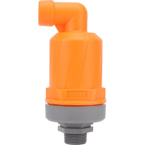 Soupape d'Évent à Air Automatique Orange, Haute Dureté, Débit Élevé, Type Composé G1/2 Haut et Bas, Modèle 6632B en PP