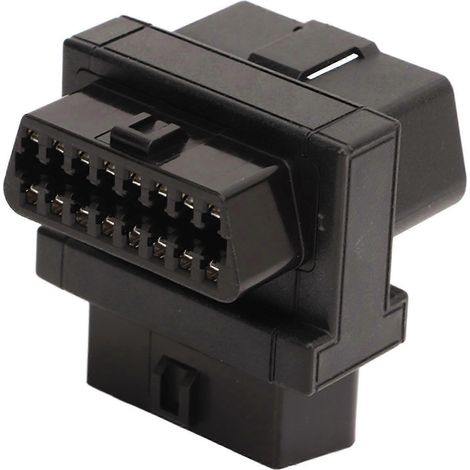 Adaptateur convertisseur répartiteur pour voiture, connecteur d'extension de port OBD de diagnostic mâle 16 broches vers femelle double 16 broches.
