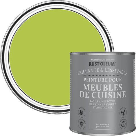 Peinture Verte pour Meubles de Cuisine, Finition Brillante - Citron Vert 750ml (1/5)
