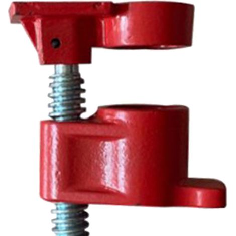 Ensemble de 2 serre-joints pour tuyaux de 3/4 po, robustes, à manivelle et poignée ergonomique, en fonte, pour le collage du bois. (1/5)