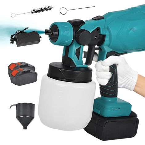 TRADE SHOP - Pistola Per Verniciare A Batteria 2800w 3 Modalità Spruzzo Ugello Ruotabile A 360° Manuale - (1/5)