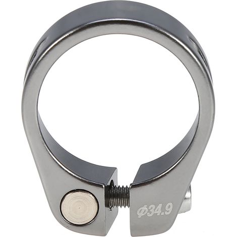 Collier de serrage de tige de selle de vélo en alliage d'aluminium 34,9 mm, accessoire de tige de selle pour VTT (titane) (1/5)