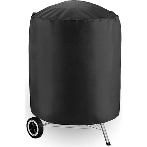 70 x 70 x 70 cm - Housse de barbecue - Imperméable et coupe-vent - Résistante aux UV et aux déchirures - Ronde - En tissu Oxford 210D - Noir (1/5)