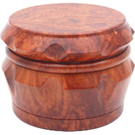 Broyeur à herbes et épices en bois à 4 couches, en forme de tambour, broyage manuel - Bon (1/5)