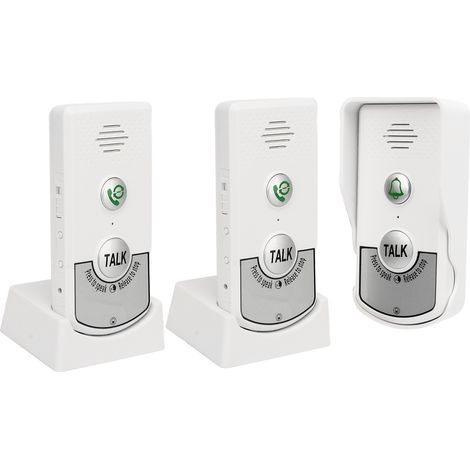 Timbre inalámbrico, timbre electrónico impermeable de 1000 metros, timbre con intercomunicador inalámbrico, timbres electrónicos inteligentes recargables, 2 receptores - ANPVIZ (1/5)