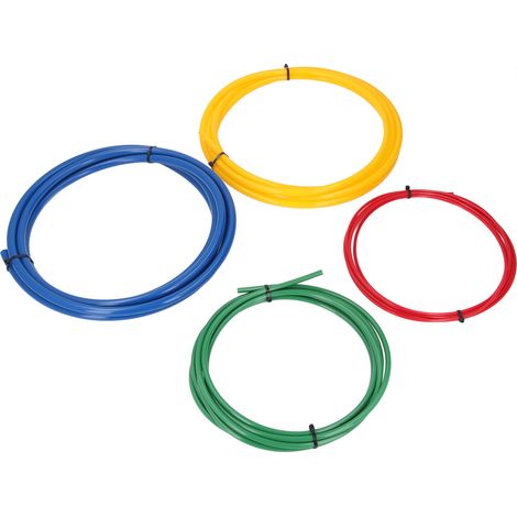 Juego de 4 dobladoras de tubos de cobre CA (diámetros de 1/4 pulg., 3/8 pulg., 1/2 pulg. y 5/8 pulg.), longitud de 4 m (13 pies), herramienta de doblado de plástico PE integrada.